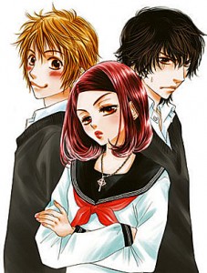 Akuma to Love Song Cast L to R: Yusuke, Maria, and Shin