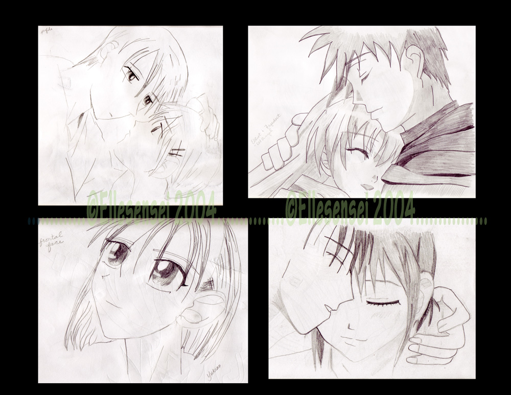 Anime Study Top Right is from D N Angel, Others are His and Hers Circumstances